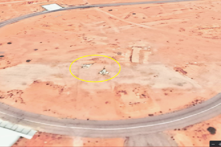 قاعدة جوية جديدة في منطقة أم العسل تفصلها عن الحدود مع المغرب 72 كلم بها مقاتلتان من نوع MIG29-M2 وهي في وضعية الاستعداد قاعدة جوية جديدة في منطقة أم العسل تفصلها عن الحدود مع المغرب 72 كلم بها مقاتلتان من نوع MIG29-M2 وهي في وضعية الاستعداد