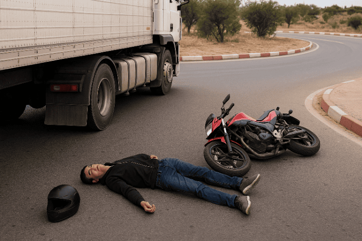 شاحنة تدهس شاباً وترديه قتيلاً بجماعة إنشادن
