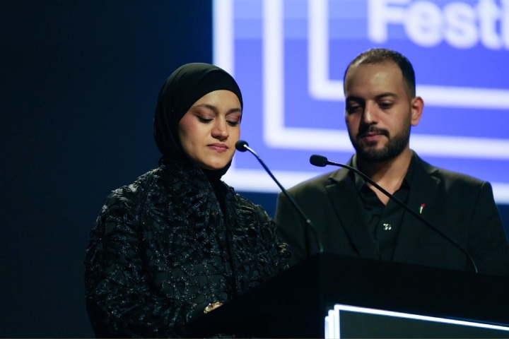 وسام حمادة والدة "هند رجب" في افتتاح الدوحة السينمائي: