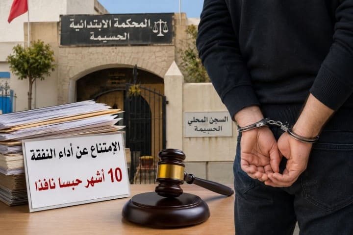 ابتدائية الحسيمة تدين شخصاً بـ10 أشهر حبسا نافذاً بسبب الامتناع عن أداء النفقة