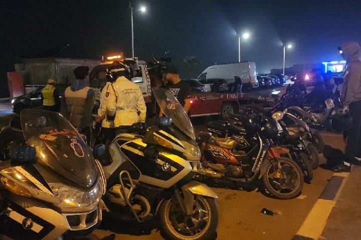 الجديدة  فرقة الدراجين تؤمن حركة السير والجولان  بسيدي بوزيد