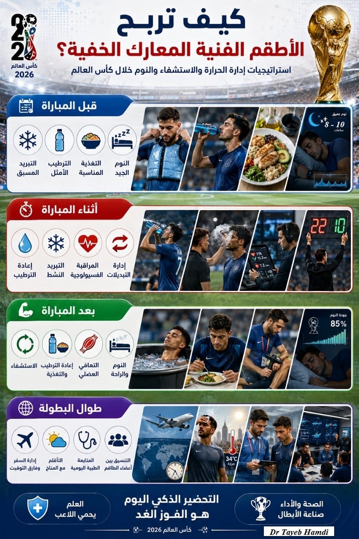 كأس العالم 2026: عندما تصبح الحرارة والنوم والسفر والتعافي خصما غير مرئي