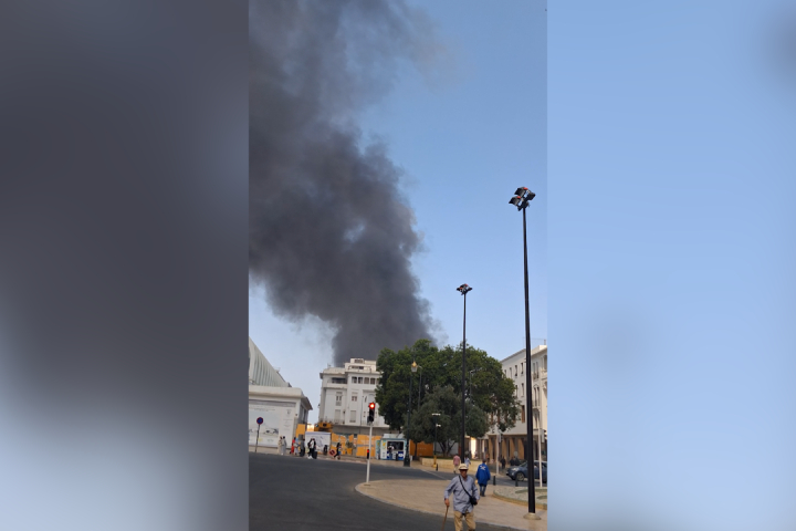 حريق بورشة أشغال خلف محطة القطار الرباط يستنفر السلطات