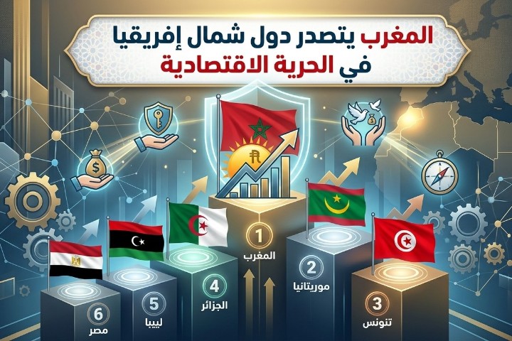 المغرب‭ ‬يتصدر‭ ‬دول‭ ‬شمال‭  ‬إفريقيا‭ ‬في‭ ‬الحرية‭ ‬الاقتصادية