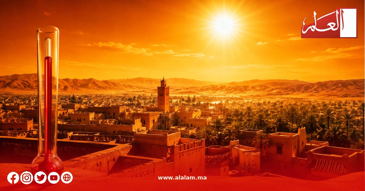 صورة تعبيرية مولّدة بالذكاء الاصطناعي عن ارتفاع الحرارة