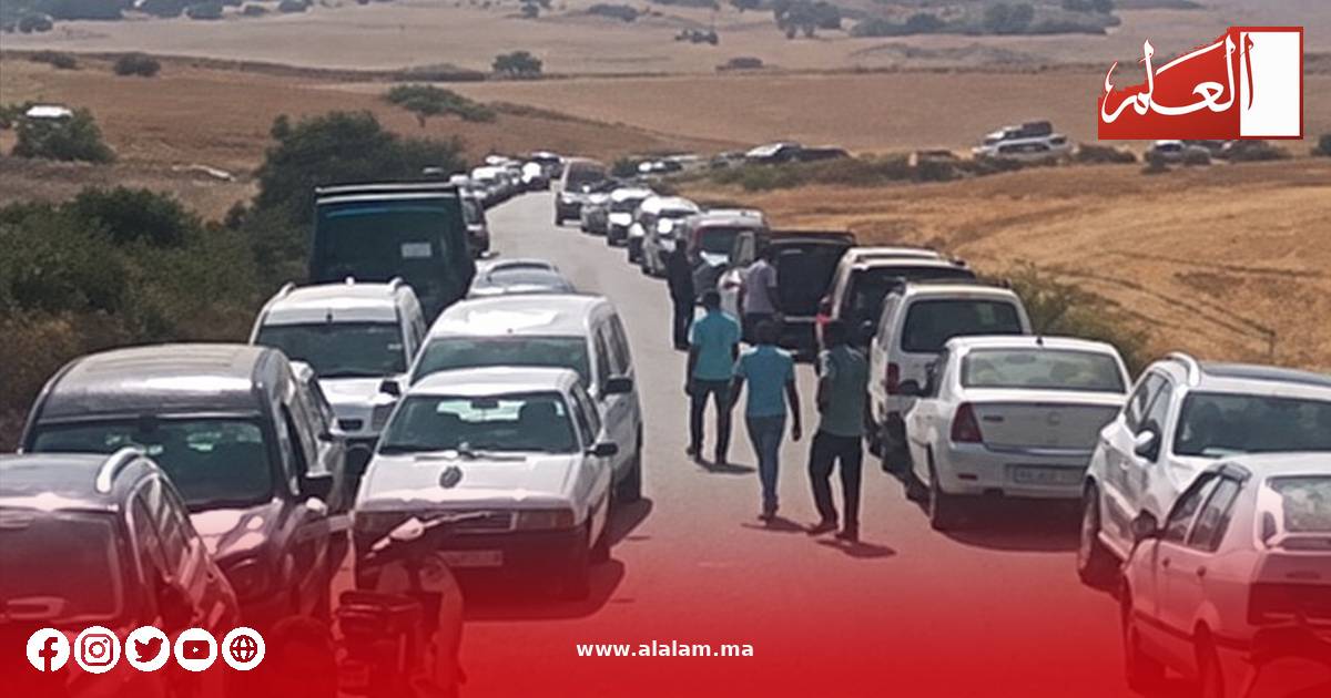 جانب من احتجاج صناع الفخار والزليج ببنجليق، نواحي فاس