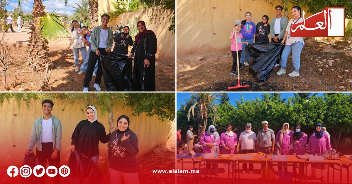 تعبئة جماعية للنظافة والتشجير وترسيخ المواطنة البيئية بالقطب الجامعي بالرشيدية
