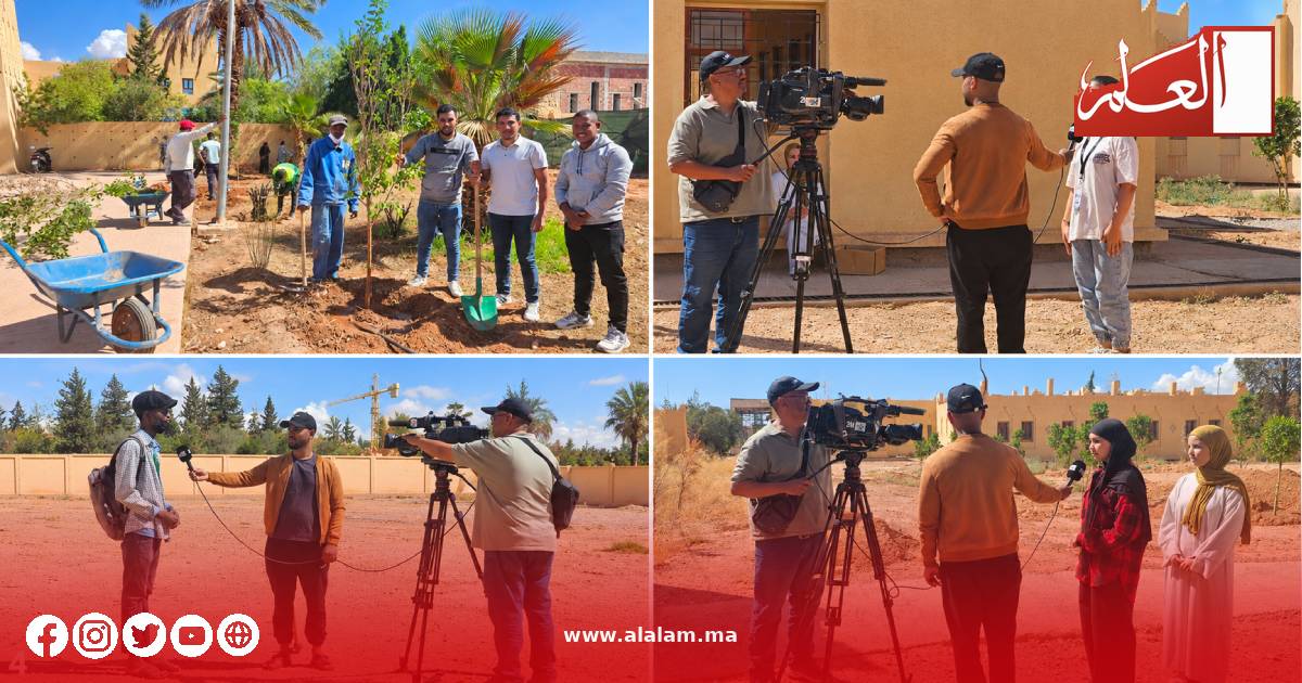 تعبئة جماعية للنظافة والتشجير وترسيخ المواطنة البيئية بالقطب الجامعي بالرشيدية