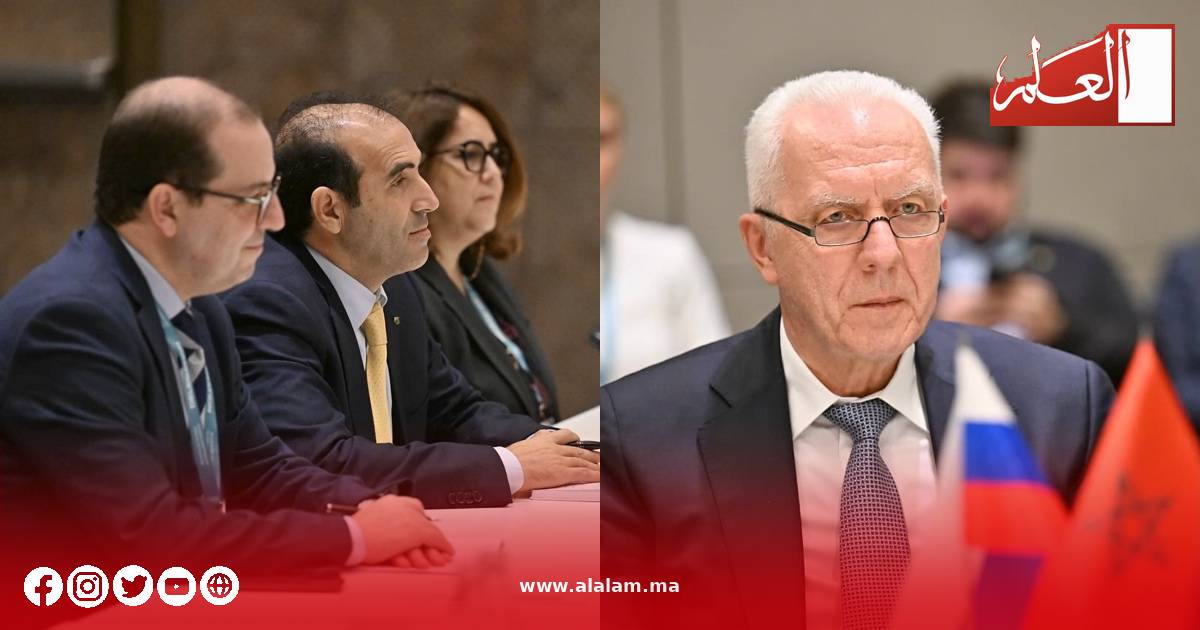 جانب من المباحثات بين وفدي الهيئة الوطنية للنزاهة والنيابة العامة الروسية بباكو