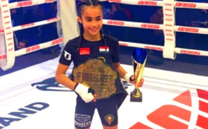 البطلة العالمية أميرة الطاهري تحرز بطولة العالم في الطاي بوكسينغ بأبو بأبو ظبي