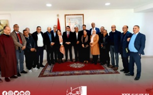بنسعيد يستقبل أعضاء المكتب التنفيذي للنقابة الوطنية للصحافة المغربية