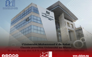 جامعة محمد الخامس بالرباط تحتل المرتبة الأولى على المستوى الوطني ومن بين أفضل 4,9%  جامعات في العالم