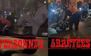 دراجون متهورون يهاجمون شرطيًا بعد حادثة سير