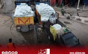 رغم الثلوج الكثيفة ووعورة التضاريس.. سلطات إقليم أزيلال تشرف على إيصال 320 قنطارا من الدقيق المدعم لساكنة جماعة أنركي