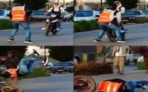 سائق دراجة نارية يصدم شرطيا عمدا ويرفض الامتثال بعد مخالفة مرورية