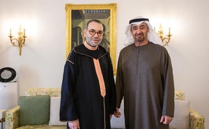 جلالة الملك يلتقي سمو الشيخ محمد بن زايد في الرباط