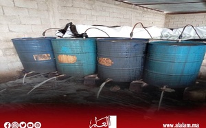 درك اشتوكة أيت باها يحجز أكثر من 7 أطنان من مسكر الماحيا وتوقيف شخصين من أفراد العصابة