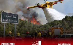 حريق غابة العنوصر بصفرو.. 3 طائرات "كنادير" تدعم جهود إخماد النيران لليوم الثاني