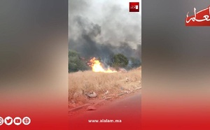 بالفيديو.. ألسنة اللهب والدخان تستنفر رياض السلام ببني ملال