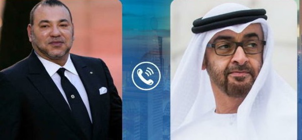 محادثة هاتفية بين الملك محمد السادس نصره الله و ولي عهد الإمارات العربية المتحدة