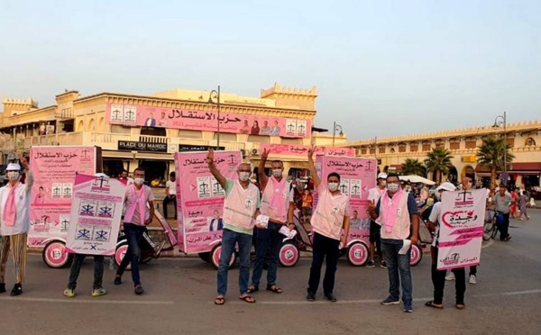 بالصور.. حزب الاستقلال بوجدة يقود حملة انتخابية منظمة وأنيقة