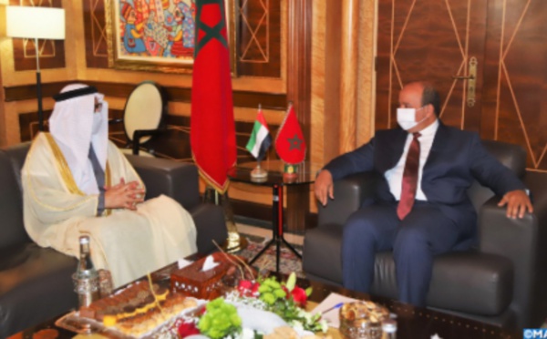 الأخ ميارة يجري مباحثات مع سفير الإمارات العربية المتحدة بالمغرب 