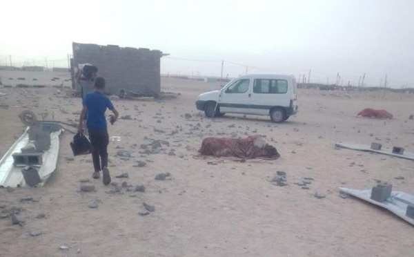 بالصور: عاصفة رملية قوية تعصف بمخيم السمارة بتندوف