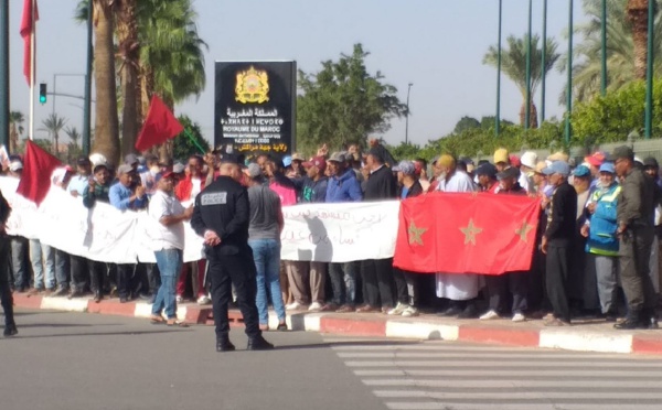 مسيرة احتجاجية لأصحاب العربات المجرورة بالدواب في مراكش