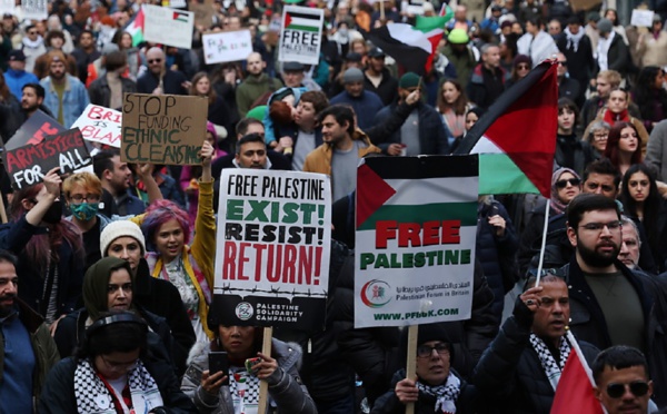 مظاهرات حاشدة بمدن أوروبية للتنديد بالعدوان الإسرائيلي على غزة