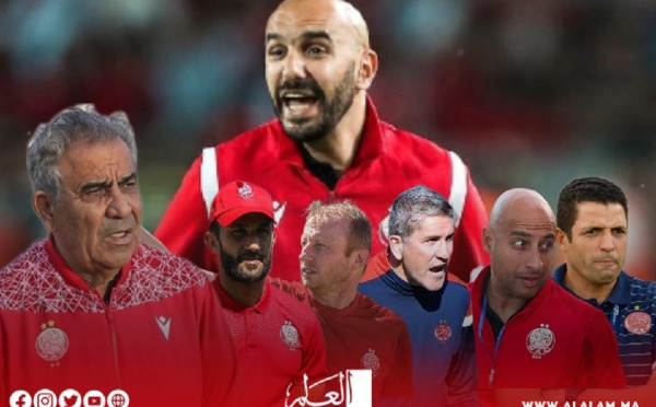 لعنة سبعة رجال "مدرببن" تتواصل مع الوداد منذ رحيل الركراكي