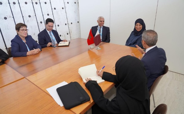 آيت الطالب يجري سلسلة مباحثات مع نظرائه الأجانب على هامش أشغال الدورة 76 لمنظمة الصحة العالمية