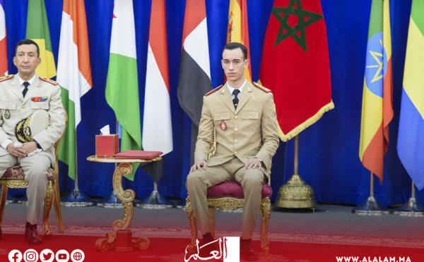 ولي العهد الأمير مولاي الحسن يترأس حفل تخرج الفوج 24 للسلك العالي للدفاع والفوج 58 لسلك الأركان بالقنيطرة