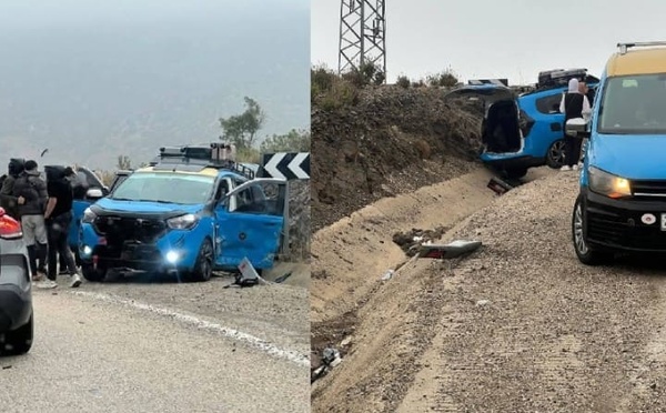 حادث سير مروع بين سيارة أجرة وسيارة خفيفة بإقليم شفشاون.