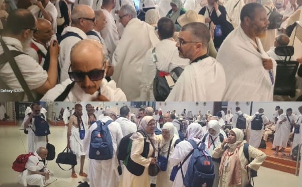 عودة الحجاج المكفوفين المنعم عليهم من قبل صاحب الجلالة إلى أرض الوطن