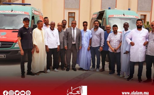 جهة الداخلة وادي الذهب تفي بالتزامها وتسلم سيارات إسعاف مجهزة لمهنيي الصيد التقليدي