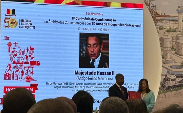 أنغولا تكرم الراحل الحسن الثاني تقديرا للدعم الذي قدمه المغرب لنيل استقلالها