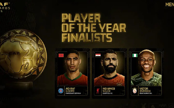 حكيمي وصلاح وأوسيمن في اللائحة النهائية لجوائز الكاف 2025