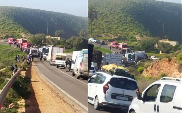 وفاة أربعة عناصر أمن وإصابة 26 في حادث مأساوي بين سيدي إفني وأكادير