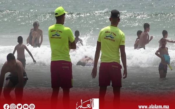 إنقاذ مصطاف من الغرق بشاطئ أغروض 2 شمال أكادير