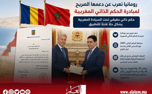 رومانيا تجدد دعمها الصريح لمبادرة الحكم الذاتي وتعتبره الحل الجدي للنزاع المفتعل في الصحراء المغربية