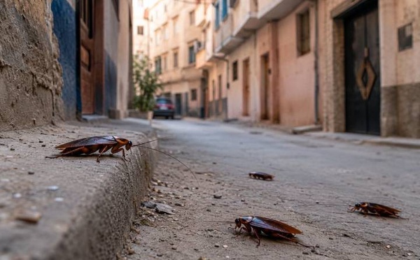​انتشار الصراصير بأحياء الحسيمة يثير استياء السكان... ومطالب بحملات عاجلة للمكافحة والتطهير