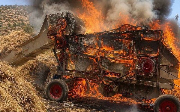 ​الحسيمة : حريق يأتي على آلة للدرس ومحصول فلاحي بدوار تغالين بإسنادة ويخلف خسائر مادية جسيمة