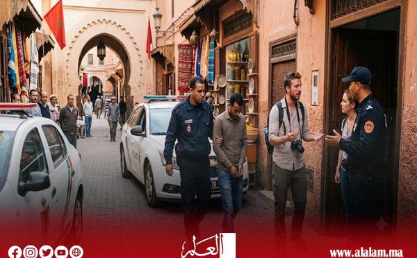 فيديو فضحه.. أمن مراكش يوقف مشتبهًا في ابتزاز سائحين أجنبيين بالمدينة العتيقة