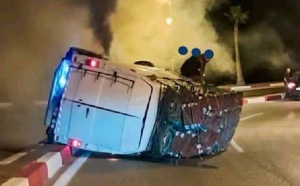 حادثة خطيرة قرب قنطرة إيسلي.. انقلاب سيارة مرسيدس 307 واستنفار لمصالح الإنقاذ