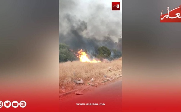 بالفيديو.. ألسنة اللهب والدخان تستنفر رياض السلام ببني ملال