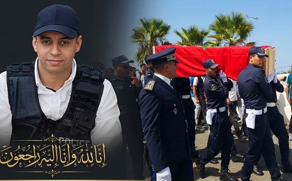 جنازة مهيبة بالحسيمة لتوديع الشرطي ضحية إطلاق النار.. وموكب أمني يرافق جثمانه إلى القصر الكبير