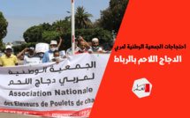 مربو الدجاج يحتجون بالعاصمة الرباط 