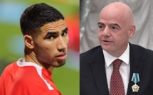 حكيمي يدخل في نقاش حاد مع رئيس الفيفا