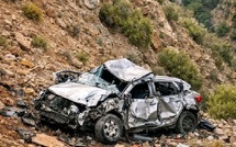 انقلاب سيارة بمنحدر خطير بين بوهيا وتمكروت بإقليم الحسيمة دون خسائر بشرية